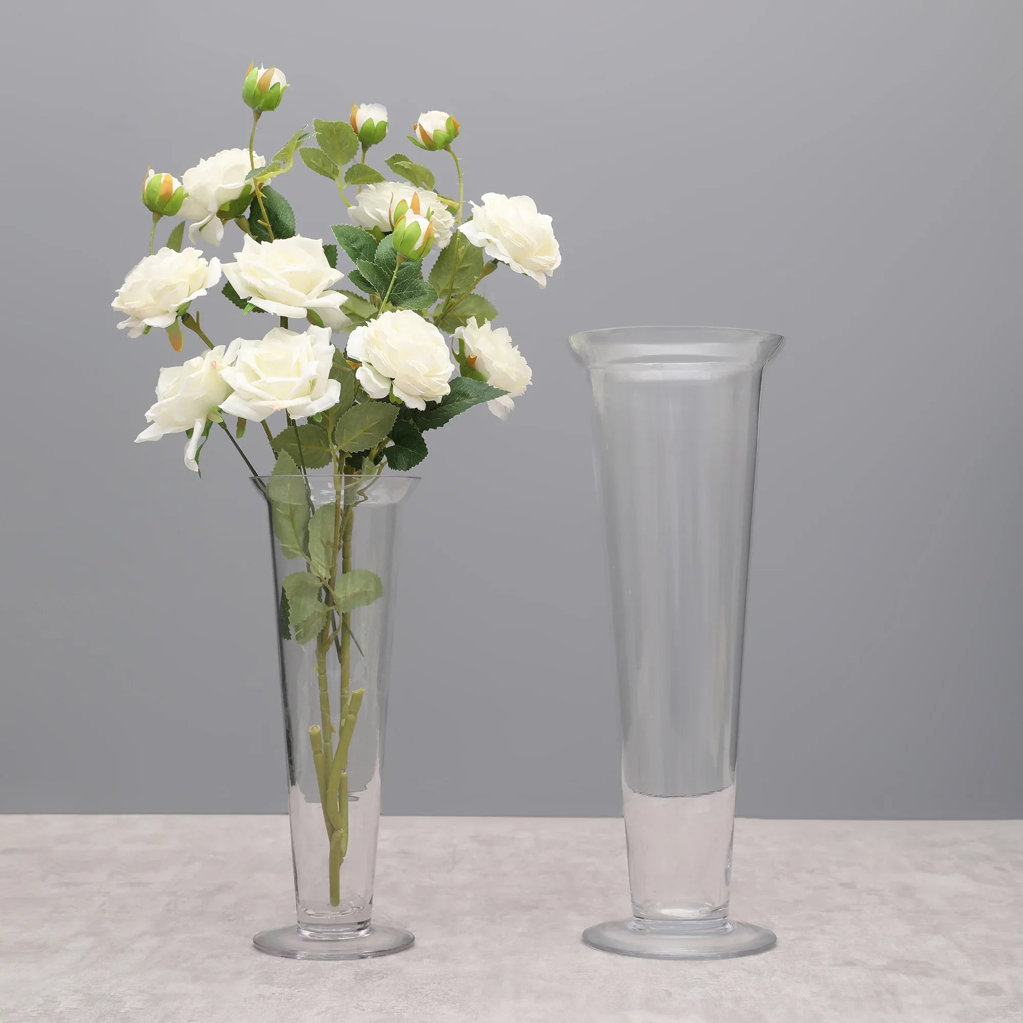 EDEL MODERN CLEAR GLASS SMALL SIZED VASE BY LIVING ESSENCE - HomeTown