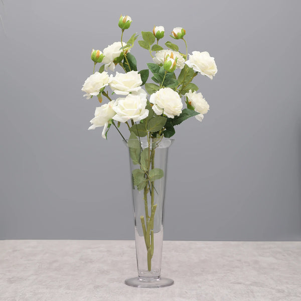 EDEL MODERN CLEAR GLASS SMALL SIZED VASE BY LIVING ESSENCE dimensions