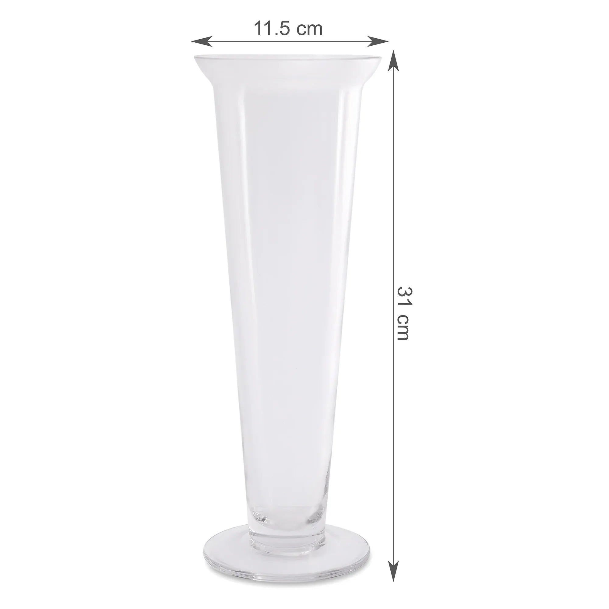 EDEL MODERN CLEAR GLASS SMALL SIZED VASE BY LIVING ESSENCE - HomeTown
