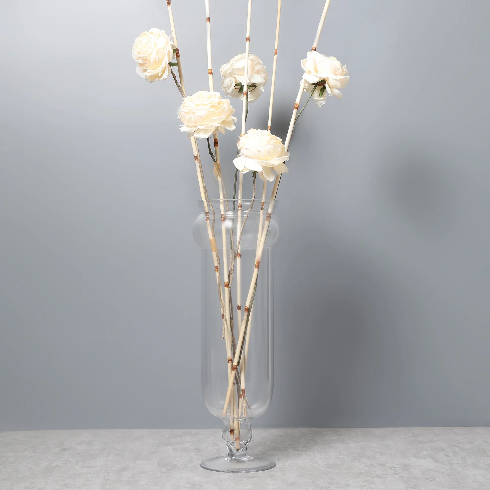 EDEL CONTEMPORY CLEAR GLASS MEDIUM SIZED VASE BY LIVING ESSENCE - HomeTown