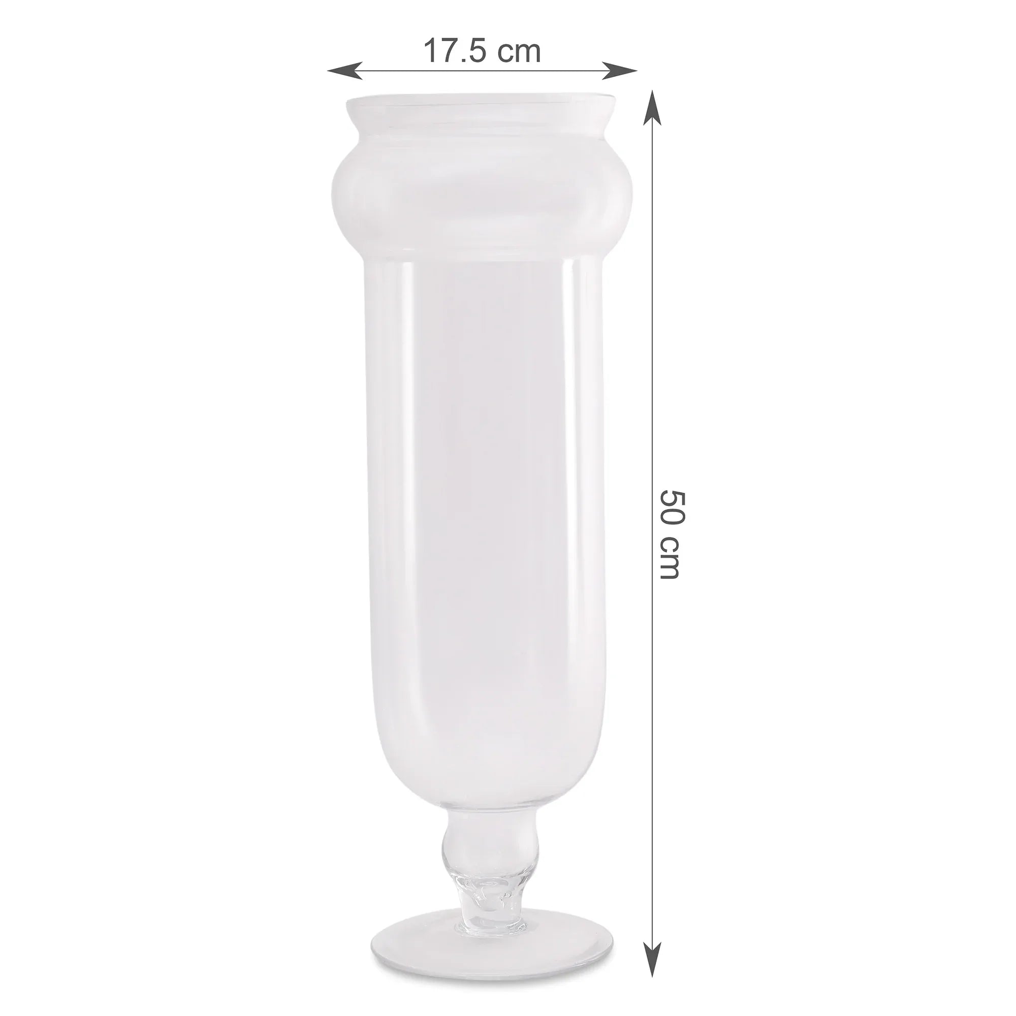 EDEL CONTEMPORY CLEAR GLASS MEDIUM SIZED VASE BY LIVING ESSENCE - HomeTown