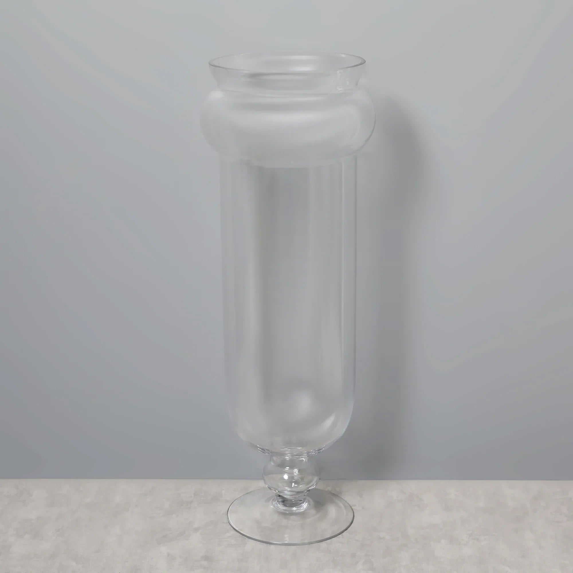 EDEL CONTEMPORY CLEAR GLASS LARGE SIZED VASE BY LIVING ESSENCE - HomeTown