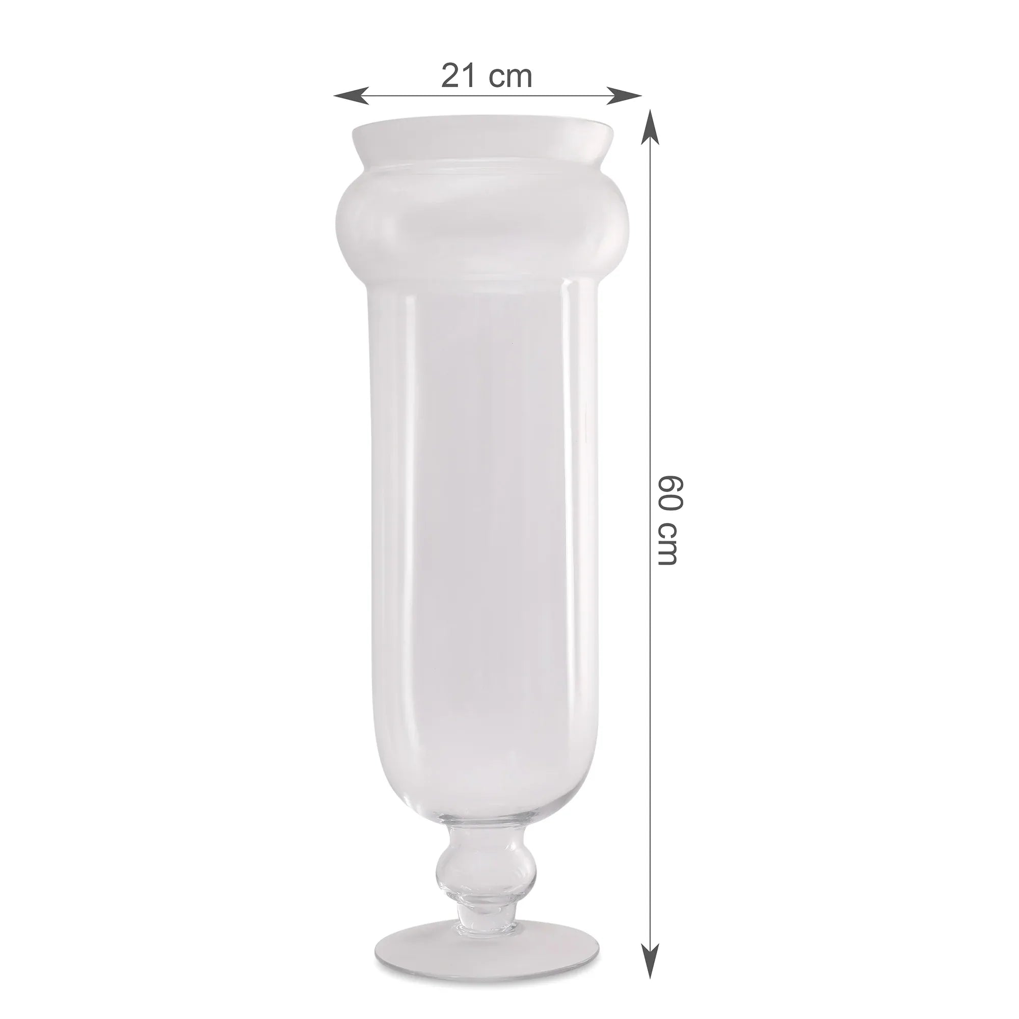 EDEL CONTEMPORY CLEAR GLASS LARGE SIZED VASE BY LIVING ESSENCE - HomeTown