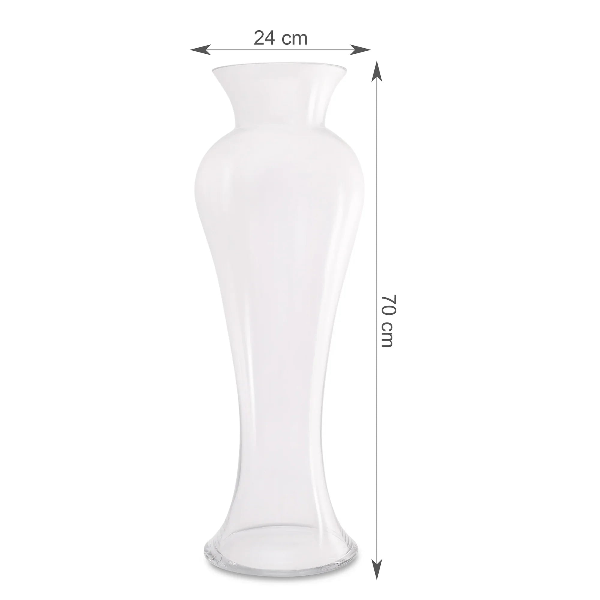 EDEL CLASSIC URN SHAPED CLEAR GLASS VASE LARGE SIZED BY LIVING ESSENCE - HomeTown