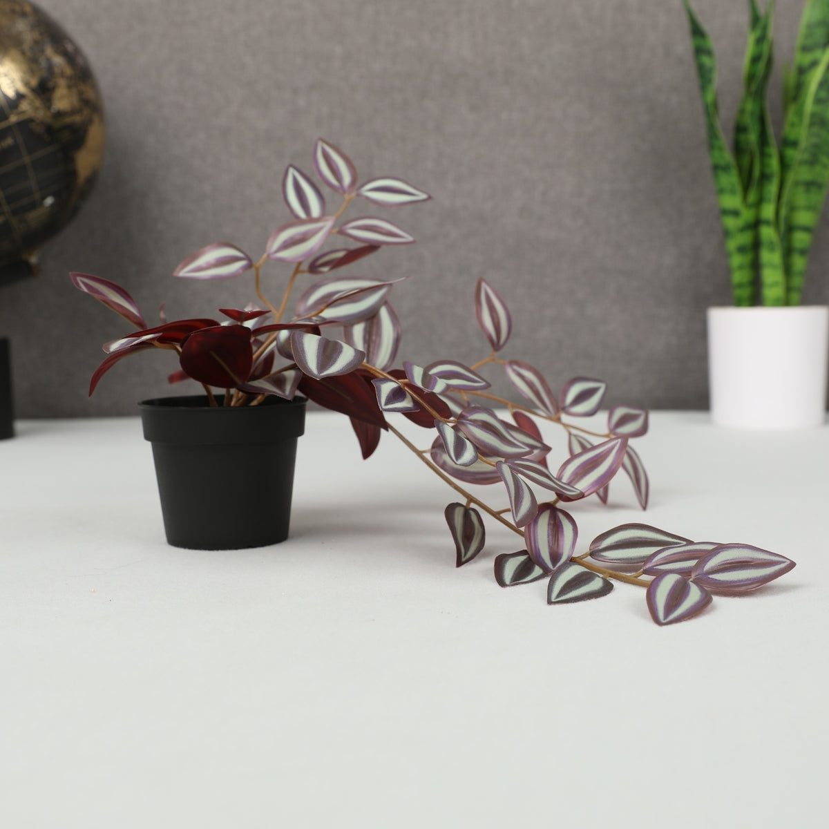 Ilana Hanging Tradescantia Potted Plant 33cm in Purple