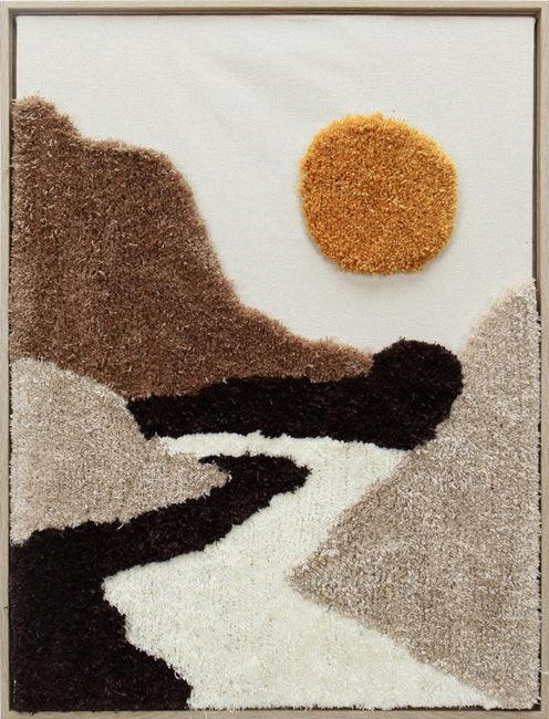 Ilsa Fabric Tufted Art Painting Brown 60x80cm - HomeTown