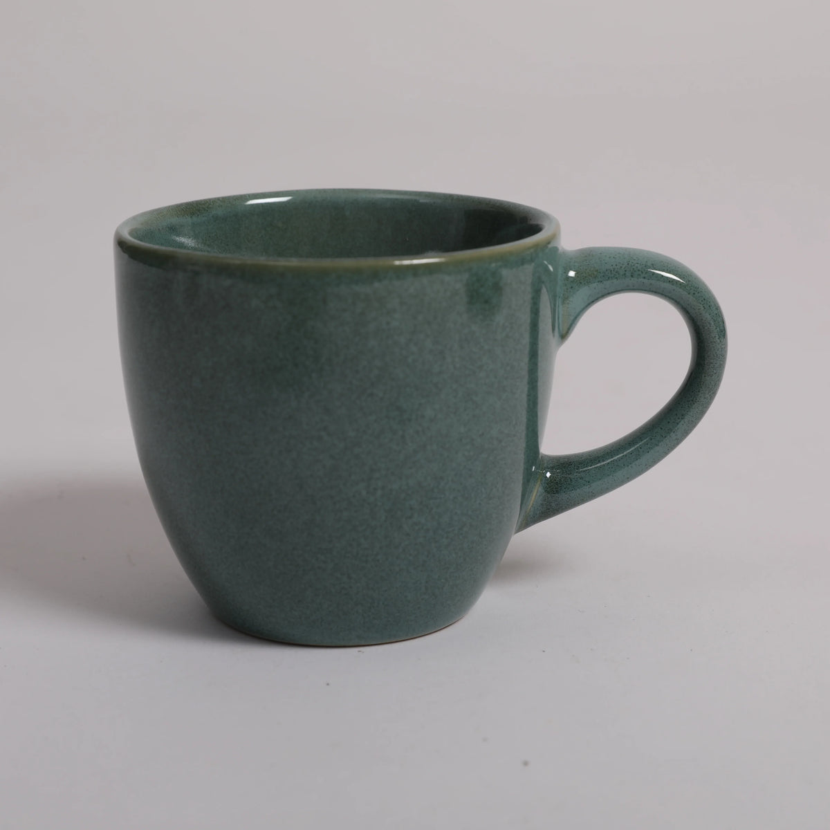Living Essence Earl Cup & Saucer Set of 4 Pcs in Sea Green Colour - HomeTown