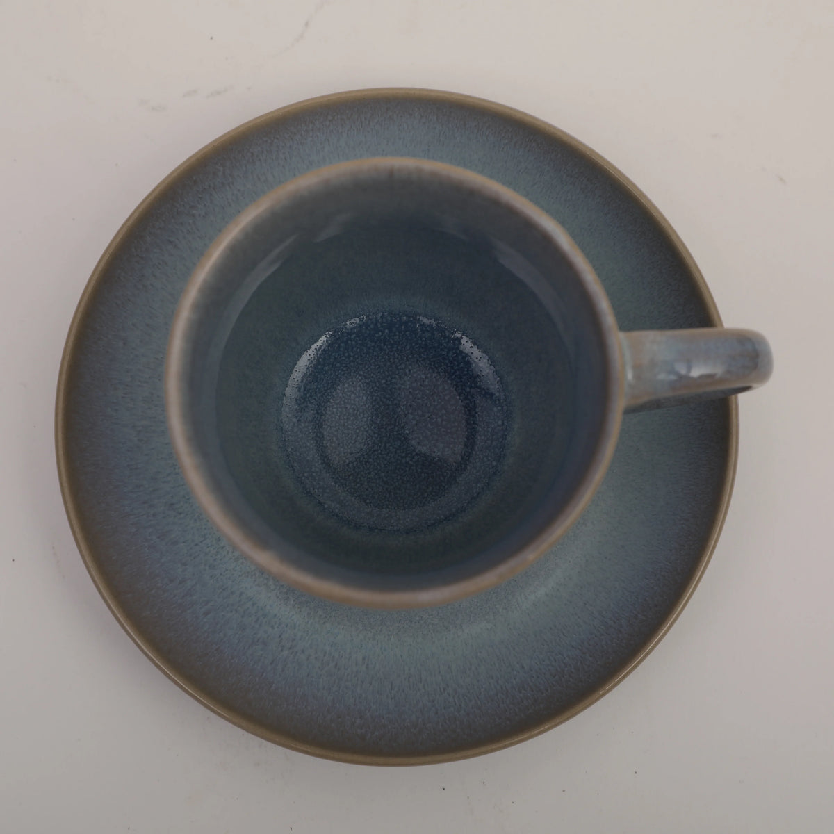 Living Essence Earl Cup & Saucer Set of 4 Pcs in Ocean Blue Colour - HomeTown