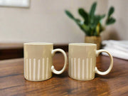 Living Essence Swirly Stoneware Mug 330ml Set of 2Pcs in Grey Colour - HomeTown