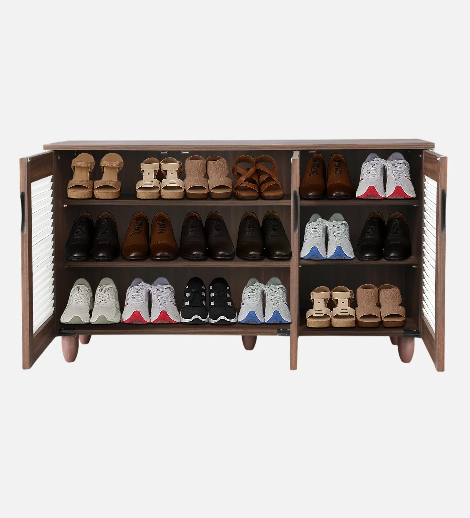 Cyra 3 Door Shoe Rack in White Colour - HomeTown