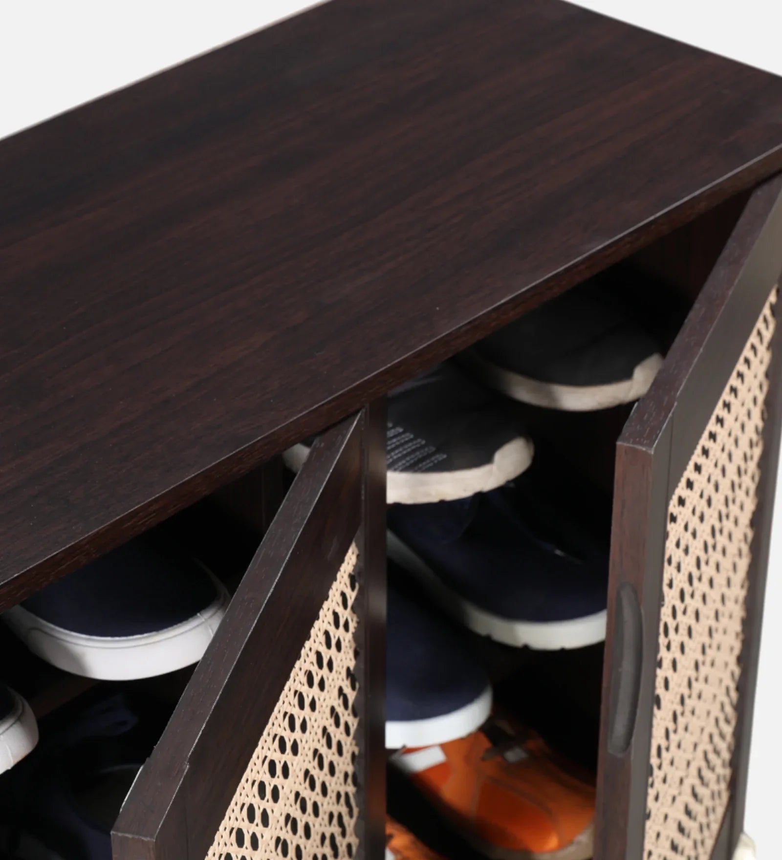 Cyra 3 Door Shoe Rack in Wenge Colour - HomeTown