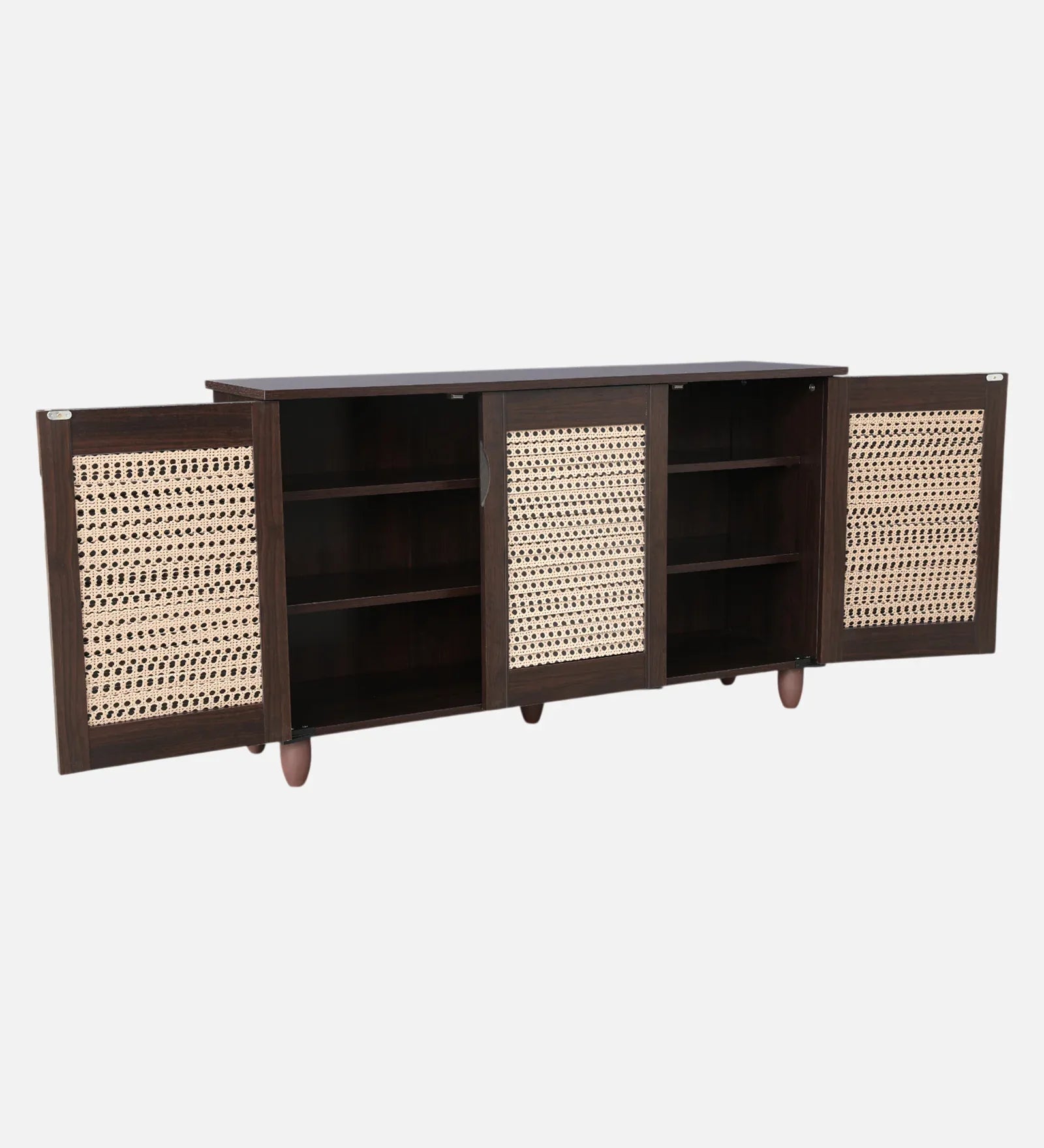 Cyra 3 Door Shoe Rack in Wenge Colour - HomeTown