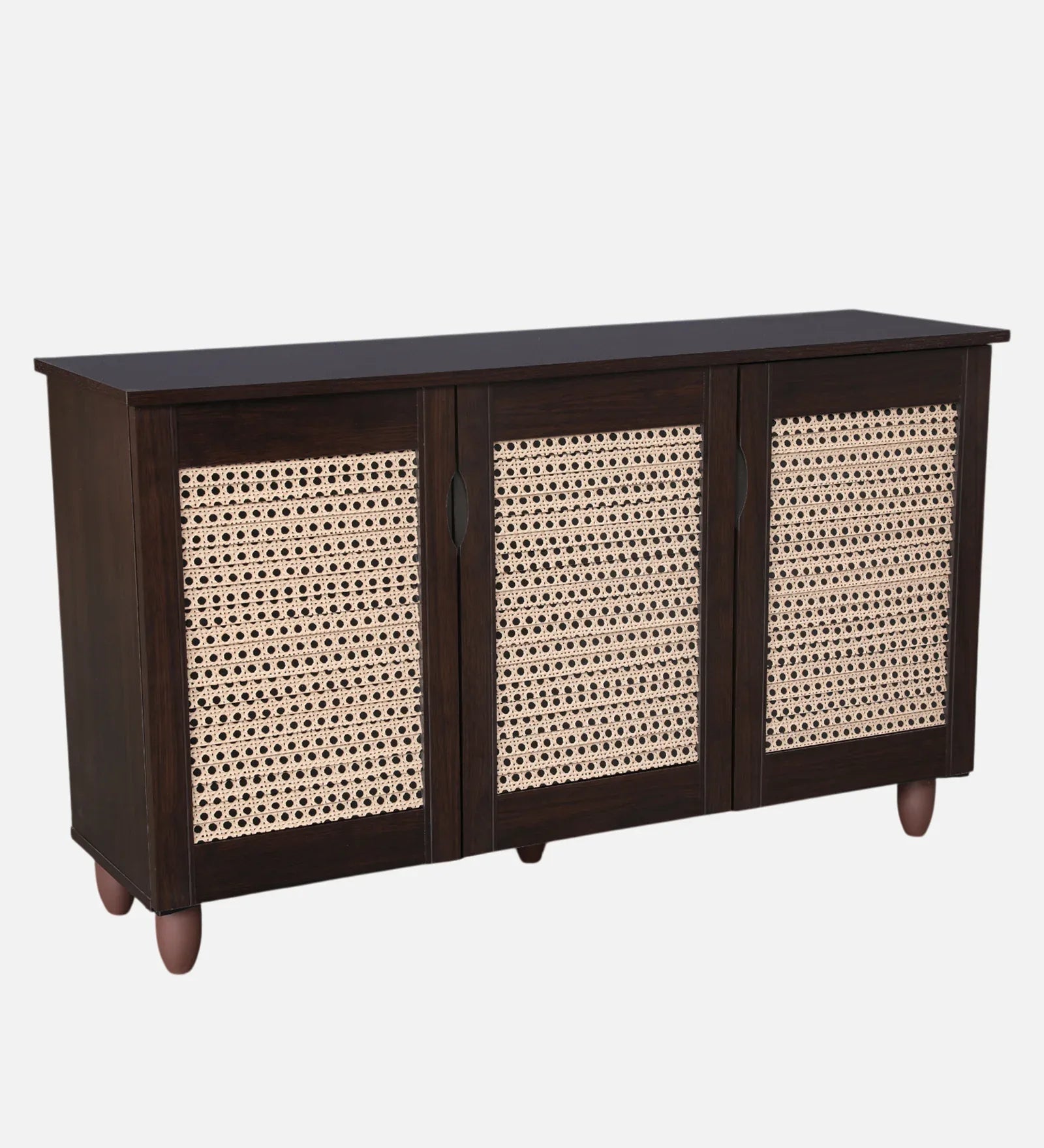 Cyra 3 Door Shoe Rack in Wenge Colour - HomeTown