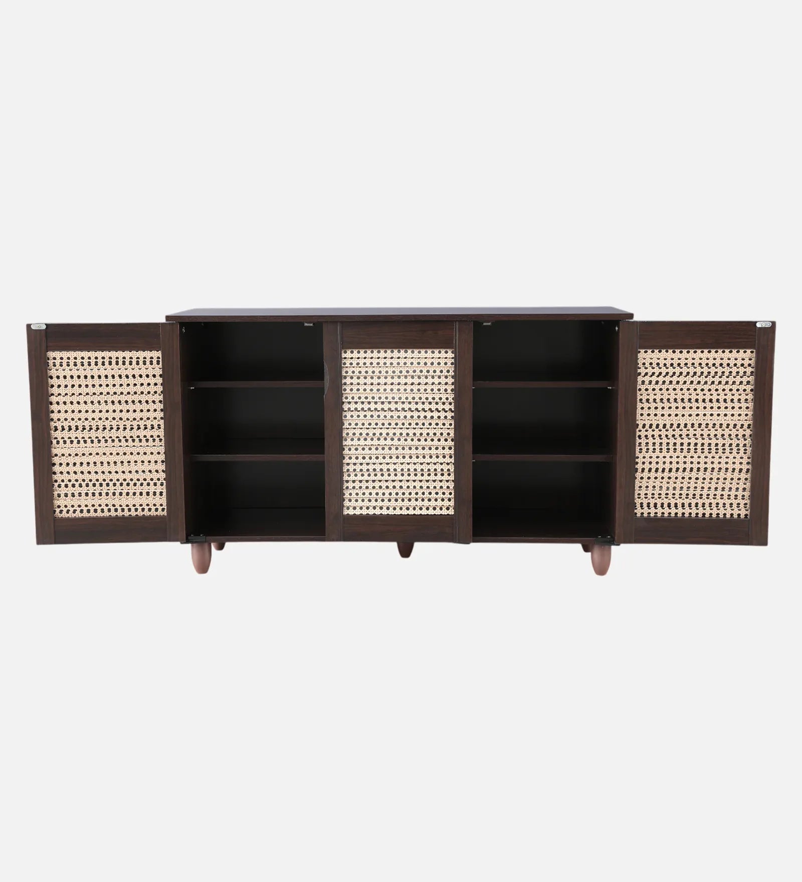 Cyra 3 Door Shoe Rack in Wenge Colour - HomeTown