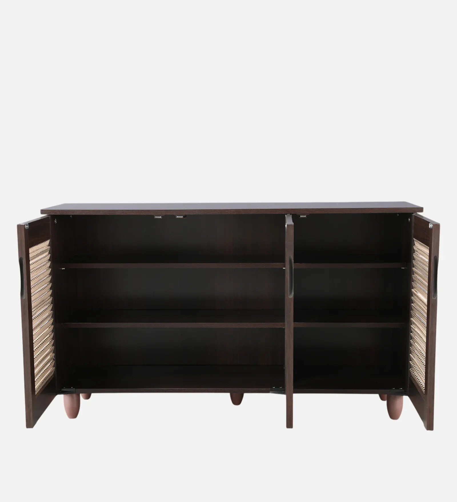 Cyra 3 Door Shoe Rack in Wenge Colour - HomeTown