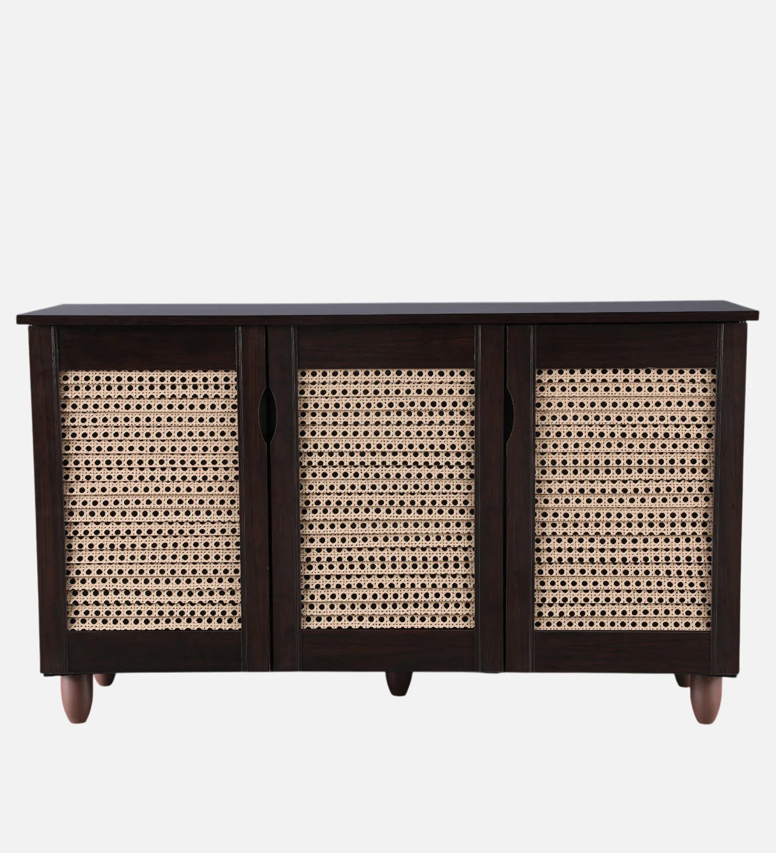 Cyra 3 Door Shoe Rack in Wenge Colour - HomeTown