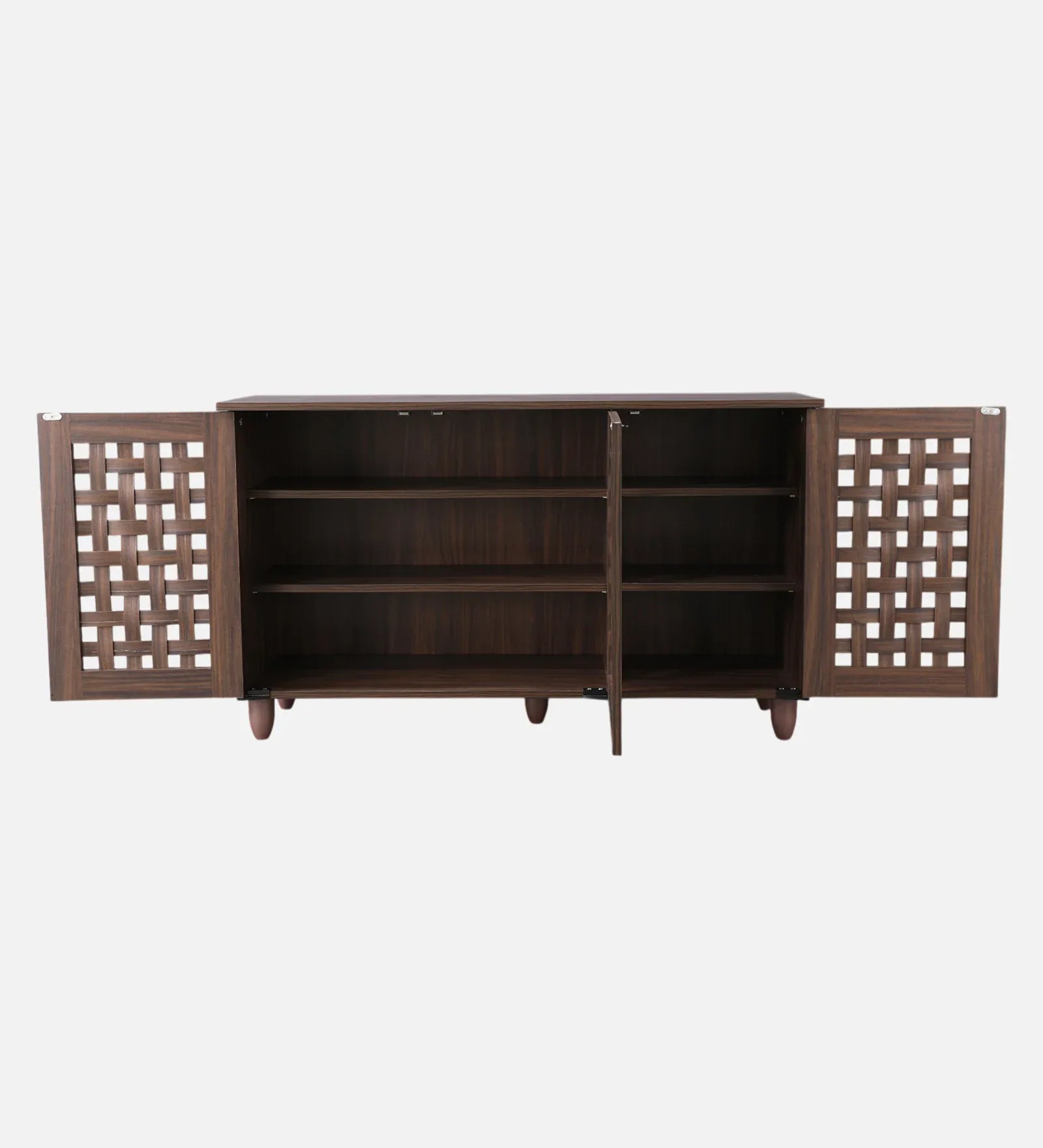Neste 3 Door Shoe Rack in Walnut Colour - HomeTown