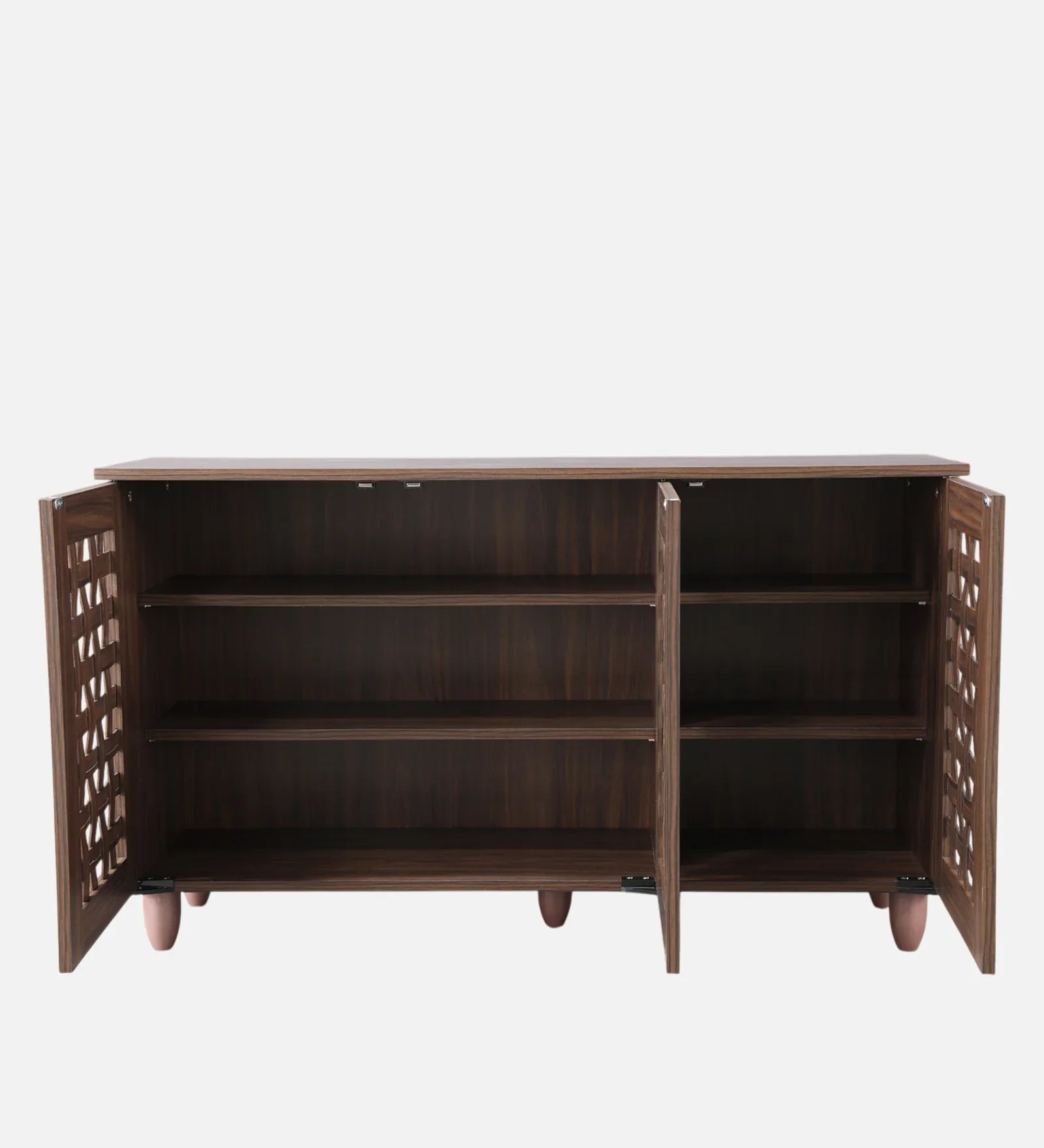 Neste 3 Door Shoe Rack in Walnut Colour - HomeTown