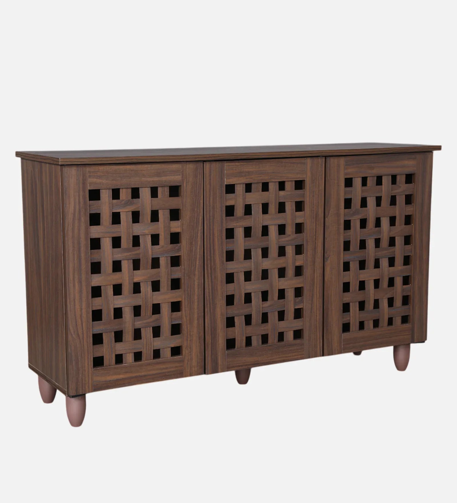 Neste 3 Door Shoe Rack in Walnut Colour - HomeTown