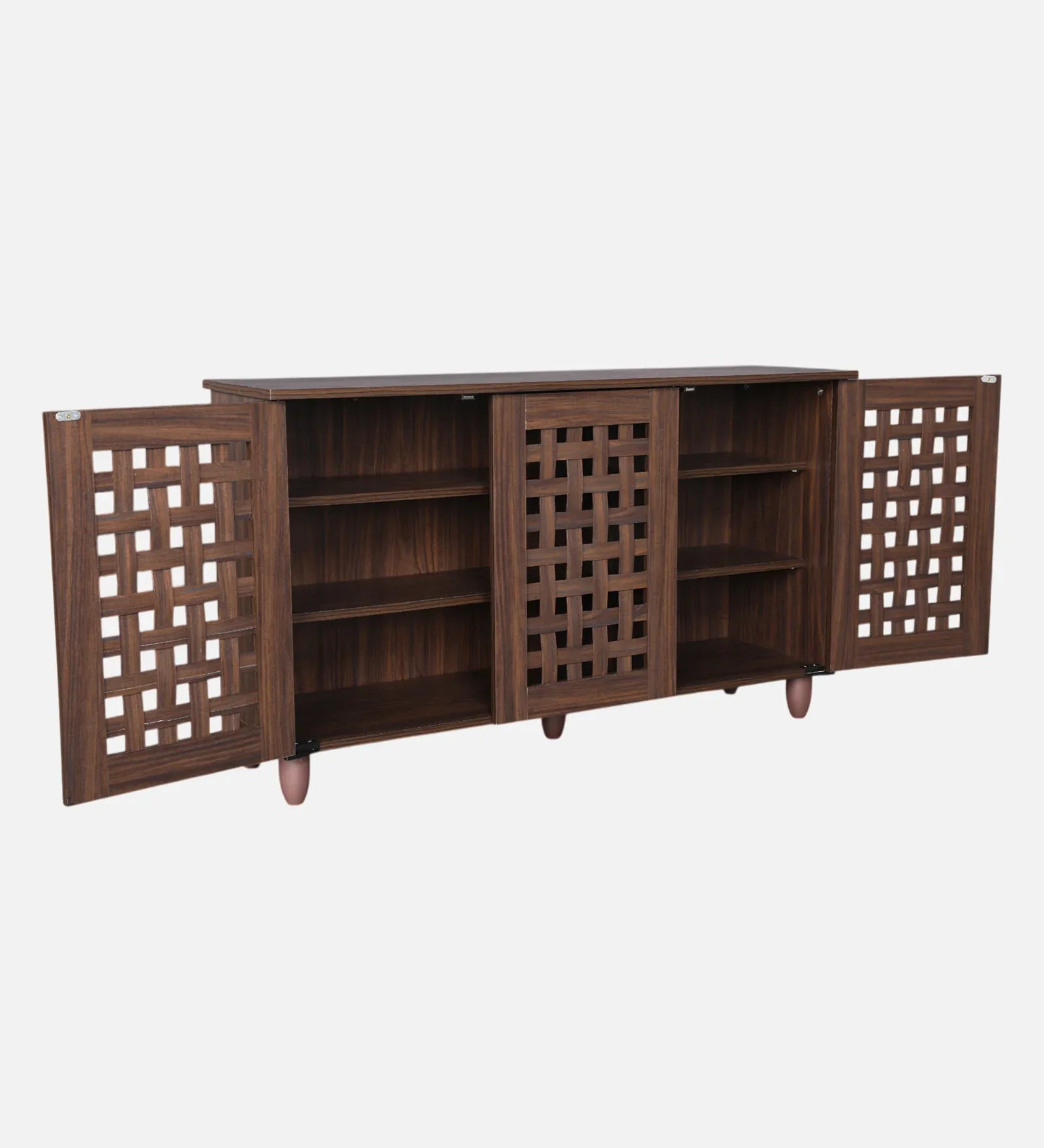 Neste 3 Door Shoe Rack in Walnut Colour - HomeTown