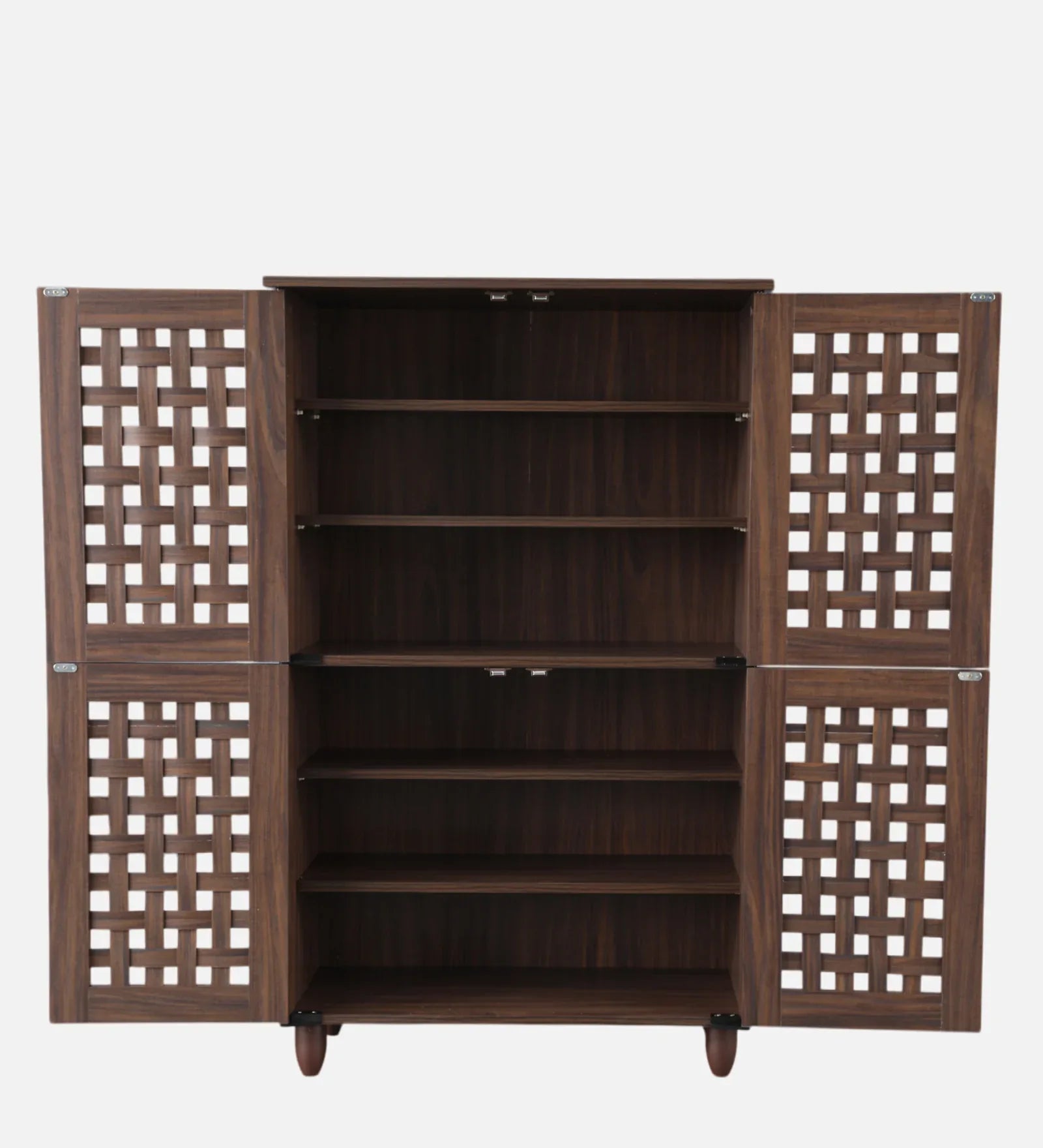 Neste 4 Door Shoe Rack in Walnut Colour - HomeTown