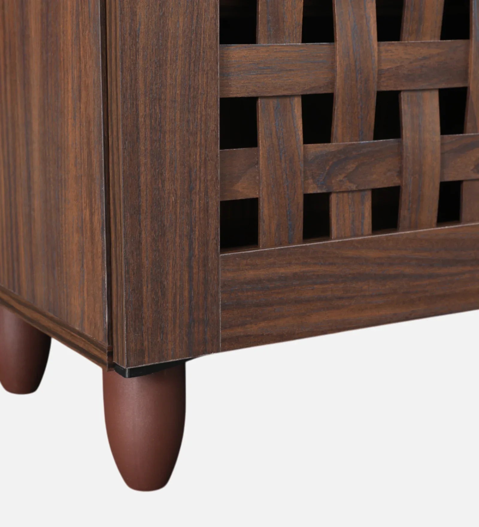 Neste 4 Door Shoe Rack in Walnut Colour - HomeTown