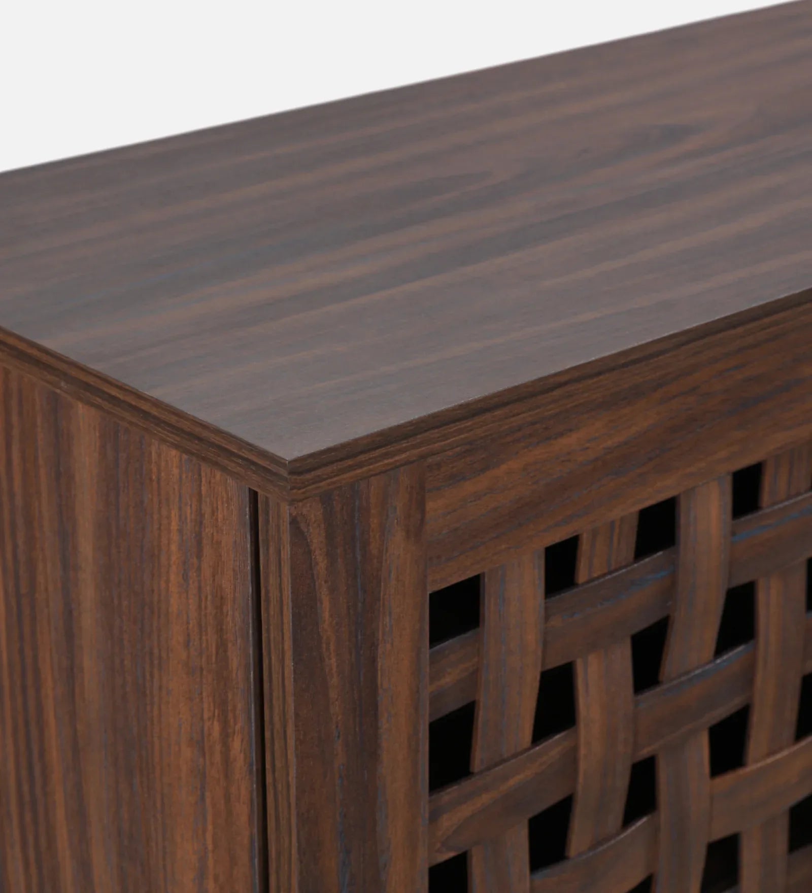 Neste 4 Door Shoe Rack in Walnut Colour - HomeTown