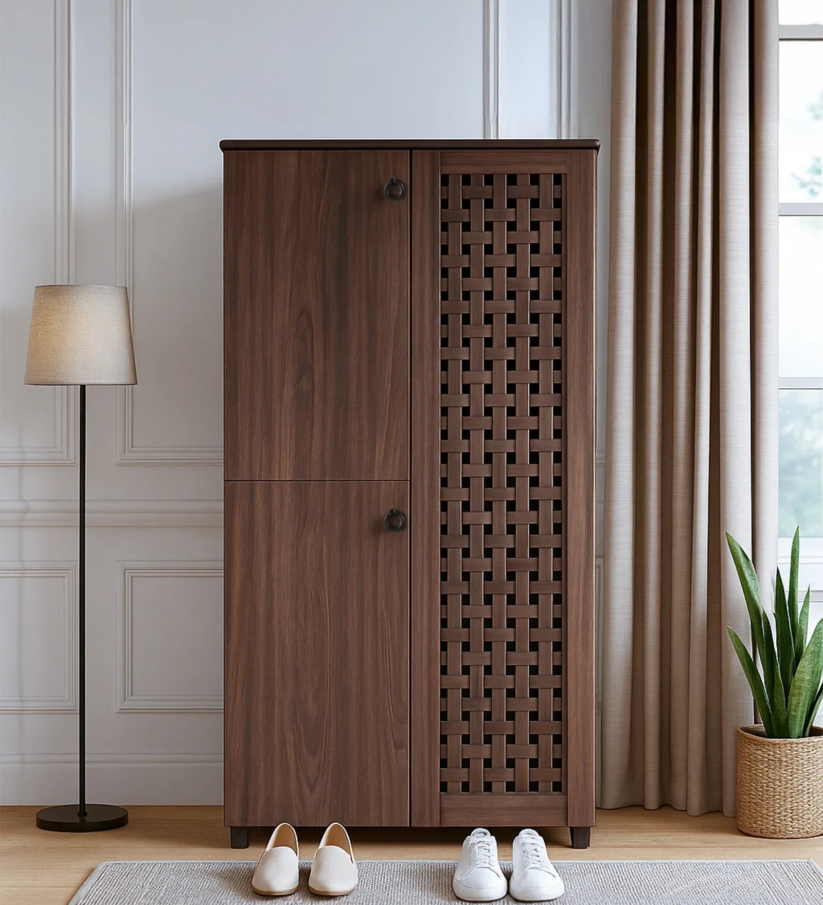 Neste Tall Shoe Rack in Walnut Colour - HomeTown