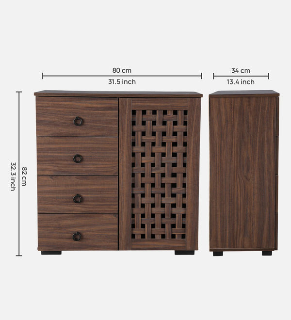 Neste 1 Door & 4 Drawers Living Cabinet dimensions