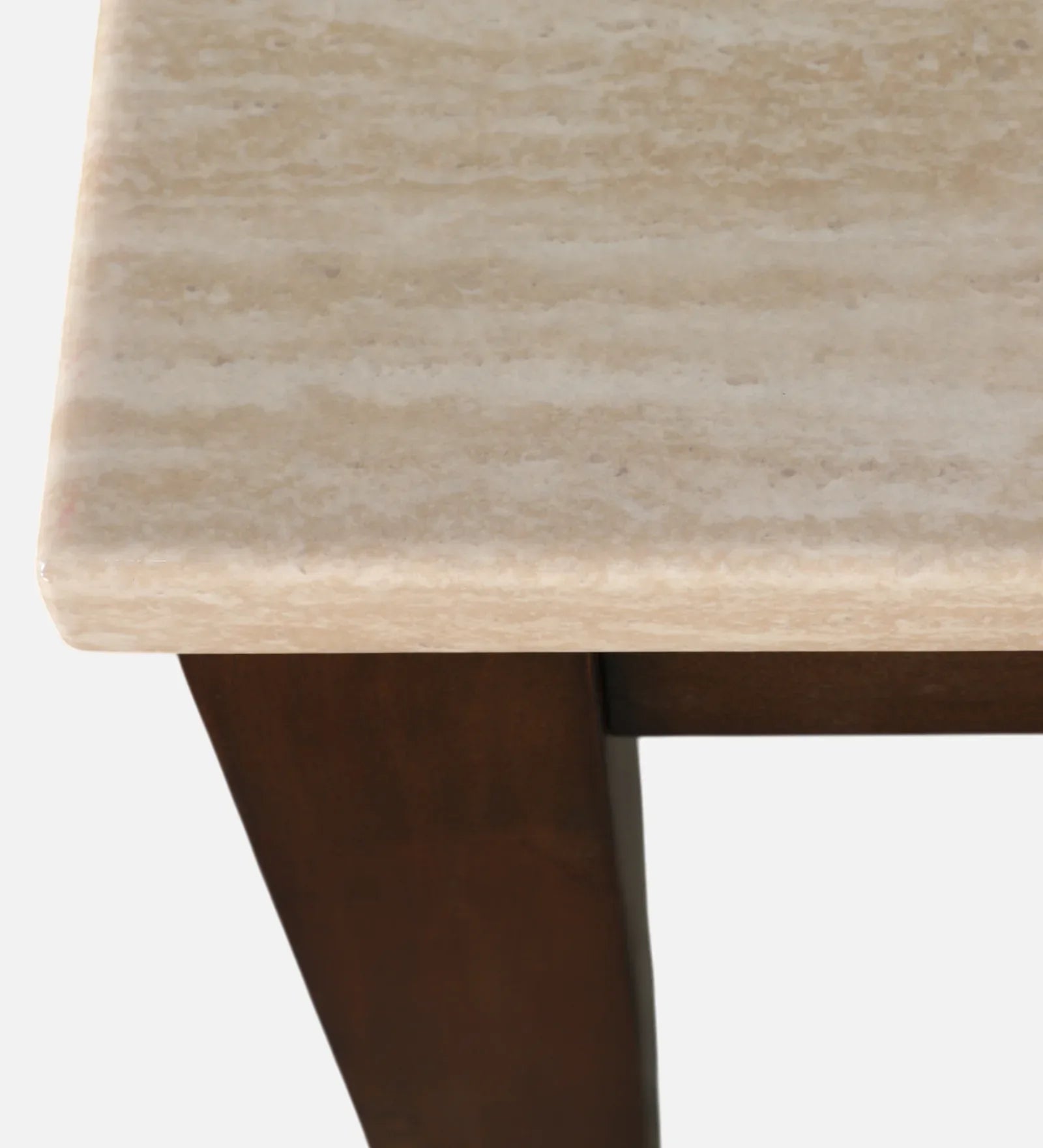 Lumiere Marble Finish 4 Seater Dinning Table in Harmony Rio Brown Finish - HomeTown