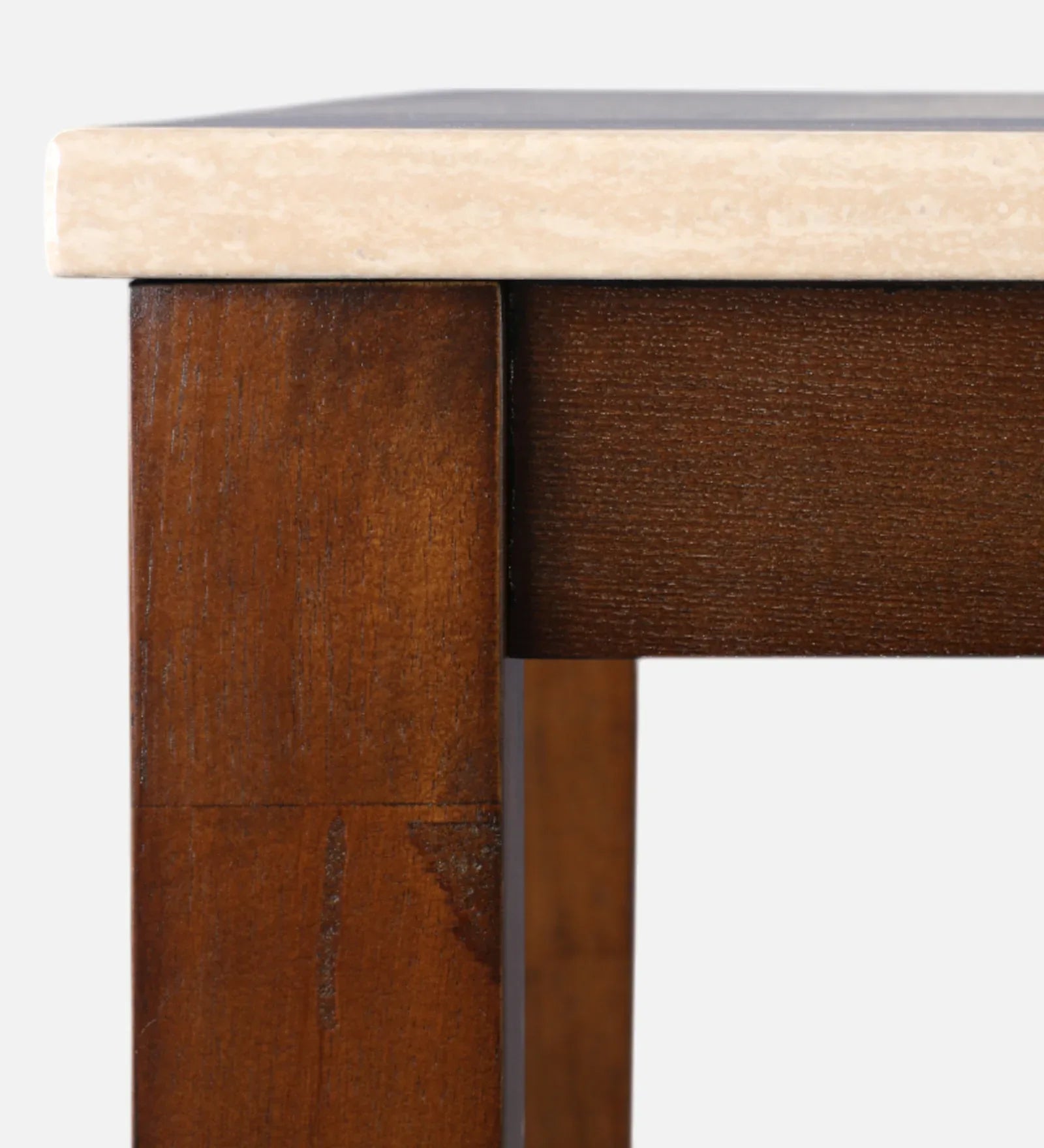 Lumiere Marble Finish 4 Seater Dinning Table in Harmony Rio Brown Finish - HomeTown