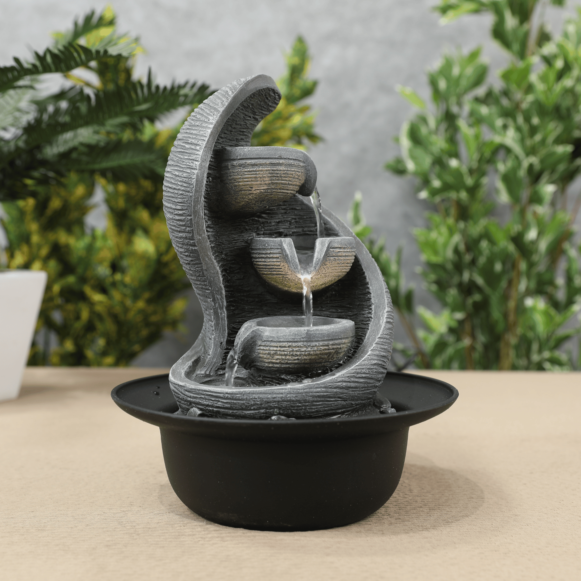 Impression Modern Fountain 30cm in Grey/Black 2