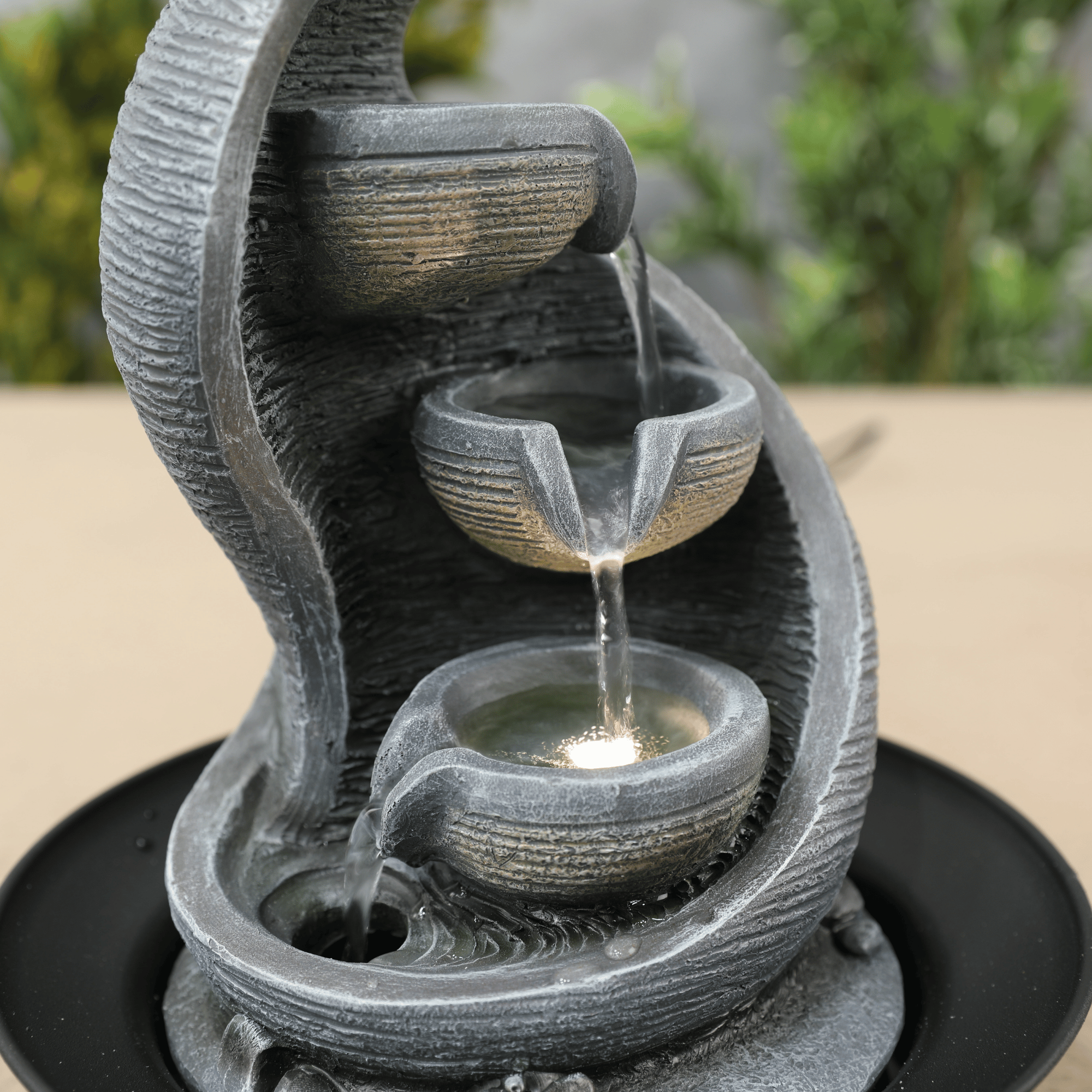 Impression Modern Fountain 30cm in Grey/Black 2