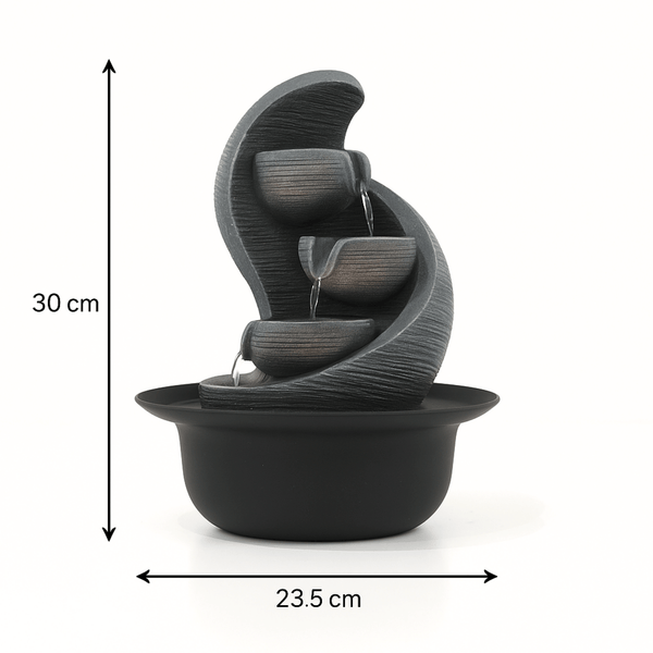 Impression Modern Fountain in Grey/black 2 dimensions