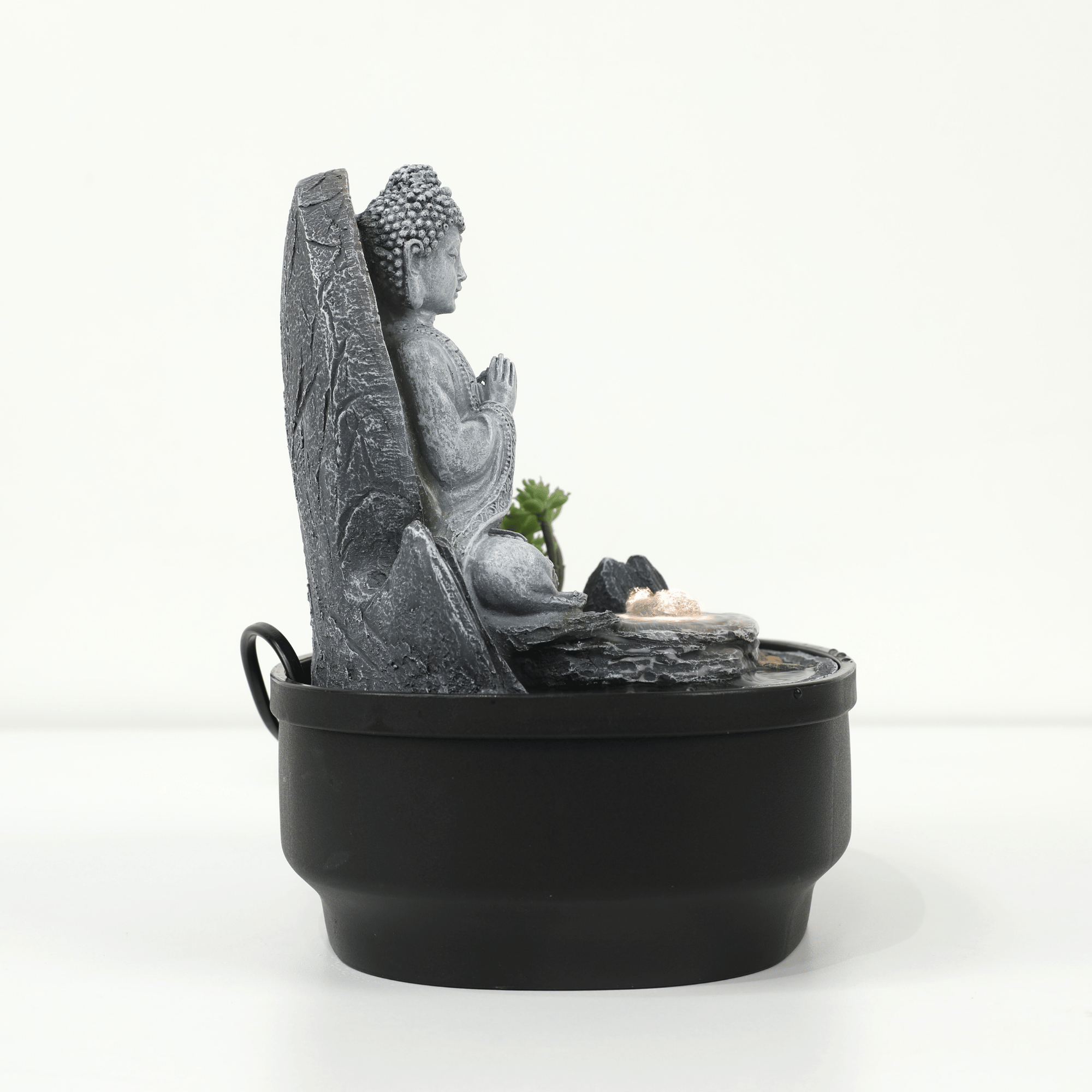 Impression Buddha Fountain 25cm in Grey/Black