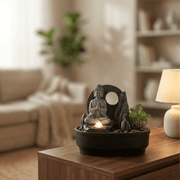 Impression Buddha Fountain 25cm in Grey/Black