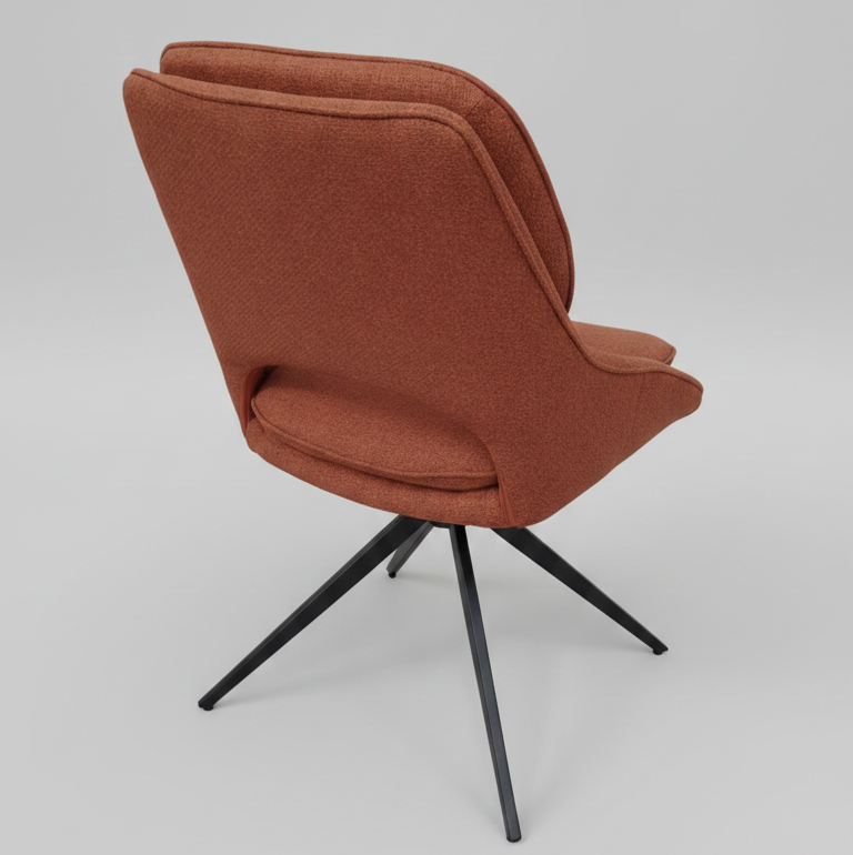 NEROVA SWIVEL DINNING CHAIR S/2 BROWN