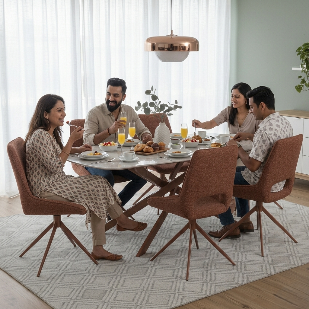 WAVYNOX SINTERED STONE 6STR DINNING TABLE