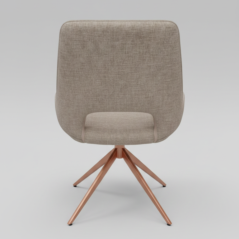 WAVYNOX SWIVEL DINNING CHAIR SET OF 2 GREY