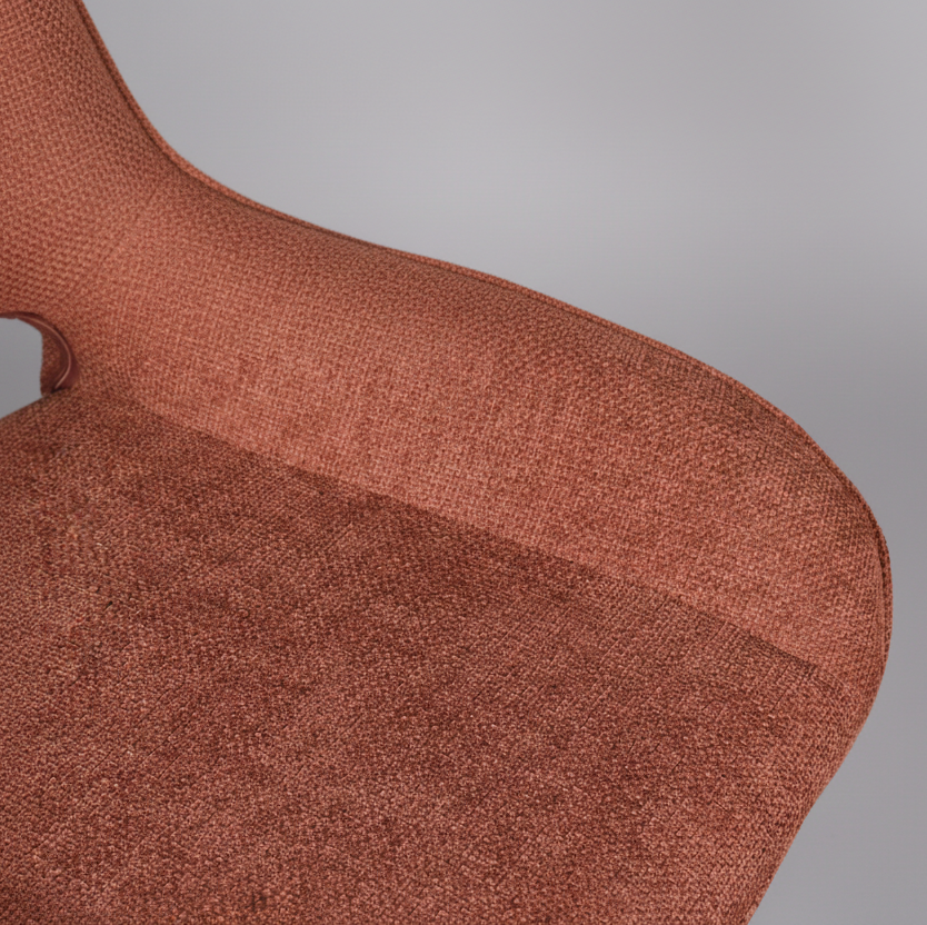 WAVYNOX SWIVEL DINNING CHAIR SET OF 2 ROSE GOLD