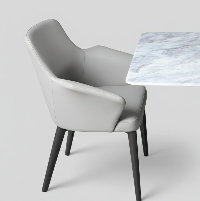 ASTERIA MARBLE TOP 6 STR DINNING TABLE