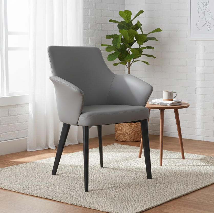 ASTERIA DINNING CHAIR SET OF 2 GREY