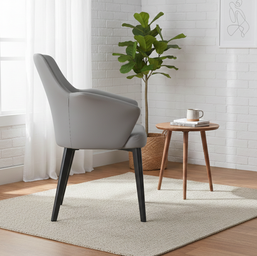 ASTERIA DINNING CHAIR SET OF 2 GREY