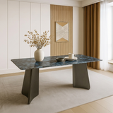 Glamora Marble Top 6 Str Dining Table