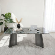 GLAMORA MARBLE TOP 6 STR DINNING TABLE