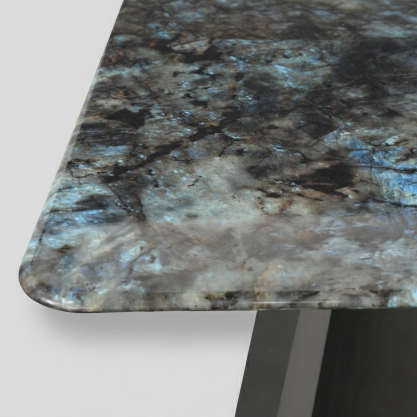 GLAMORA MARBLE TOP 6 STR DINNING TABLE