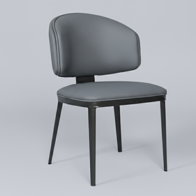 GLAMORA DINNING CHAIR SET OF 2 DARK GREY