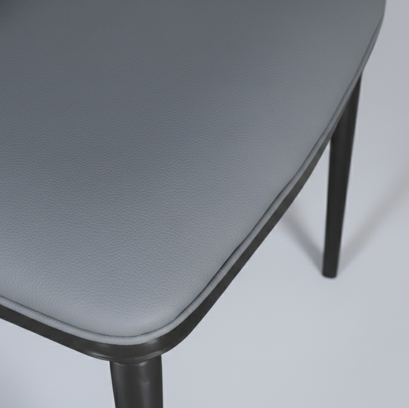 GLAMORA DINNING CHAIR SET OF 2 DARK GREY