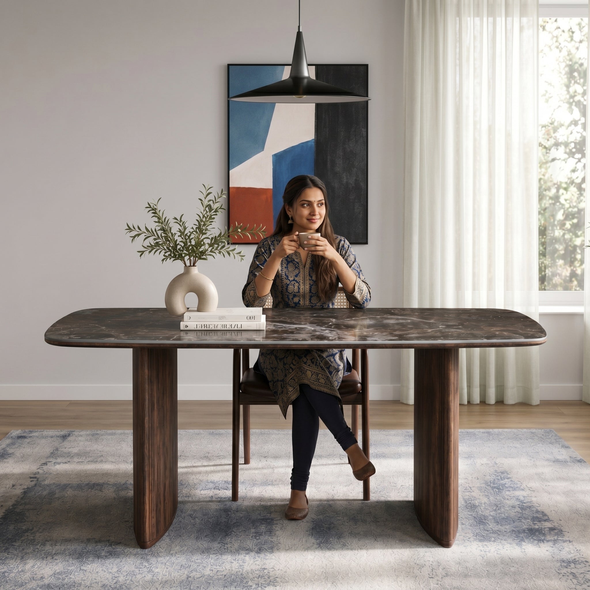 Oren Sintered Stone 6 Seater Dinning Table