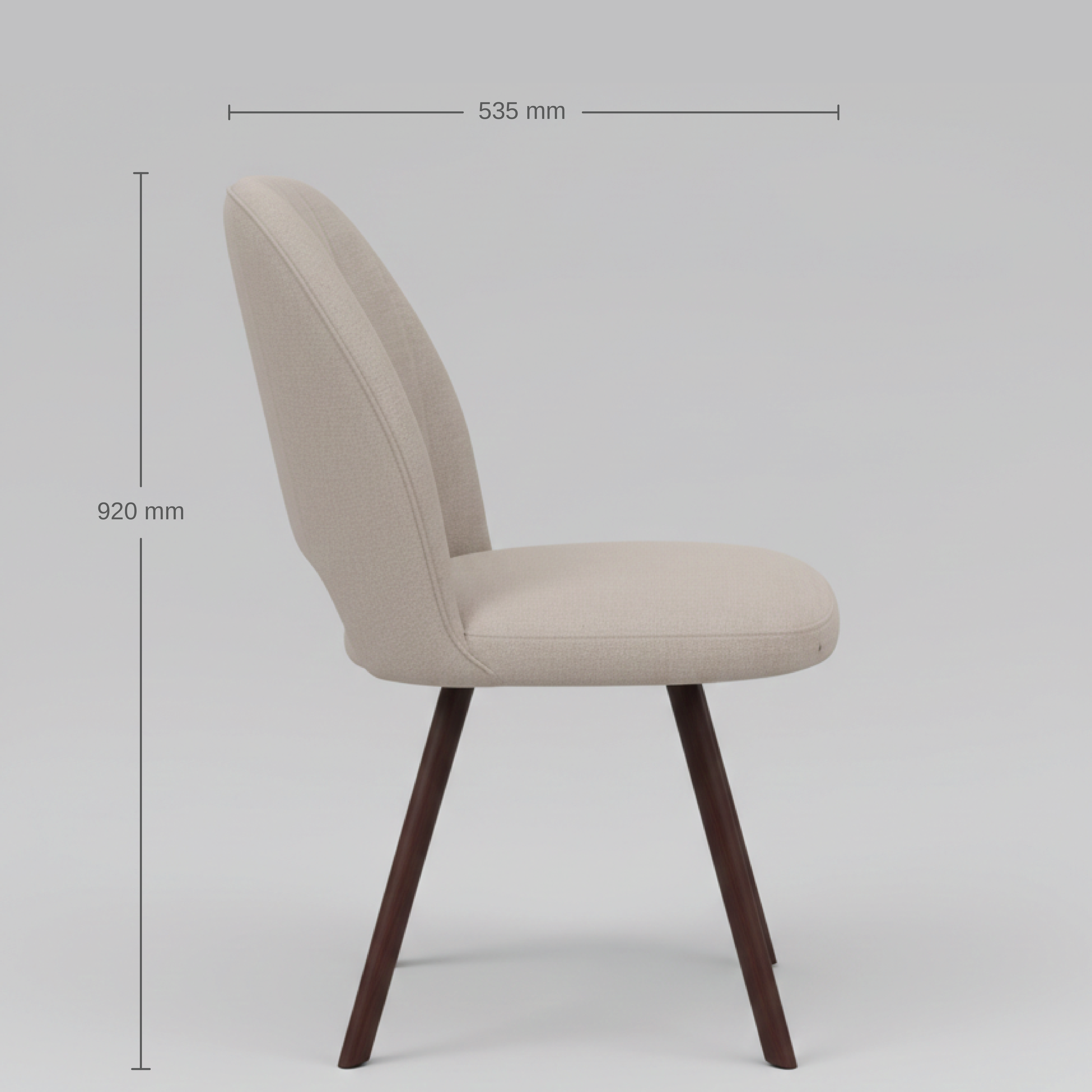 OREN DINNING CHAIR SET OF 2 BEIGE